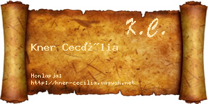 Kner Cecília névjegykártya